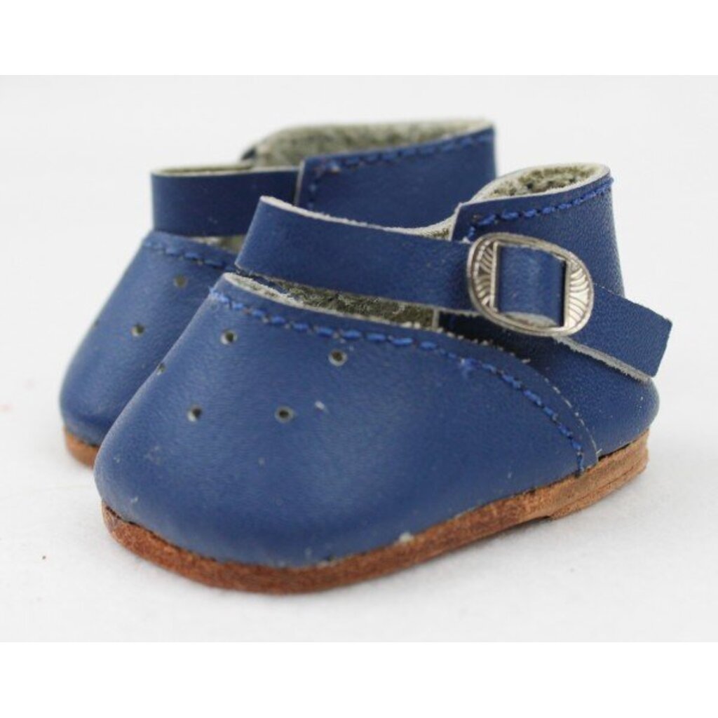 Leder Spangenschuhe mittelblau 47 cm/52 cm/Puppe I Leder Spangenschuhe mittelblau 47 cm/52 cm/Puppe I
